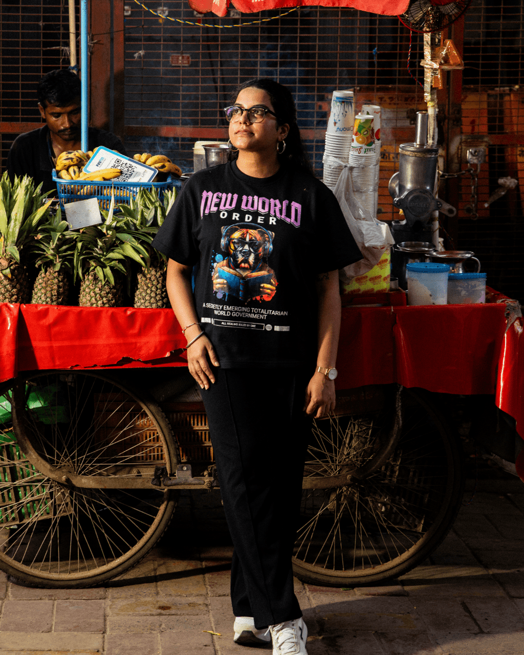 New World order Unisex Oversized T-shirt - What if we sell liesNew World order Unisex Oversized T-shirtWe sell liesWhat if we sell lies